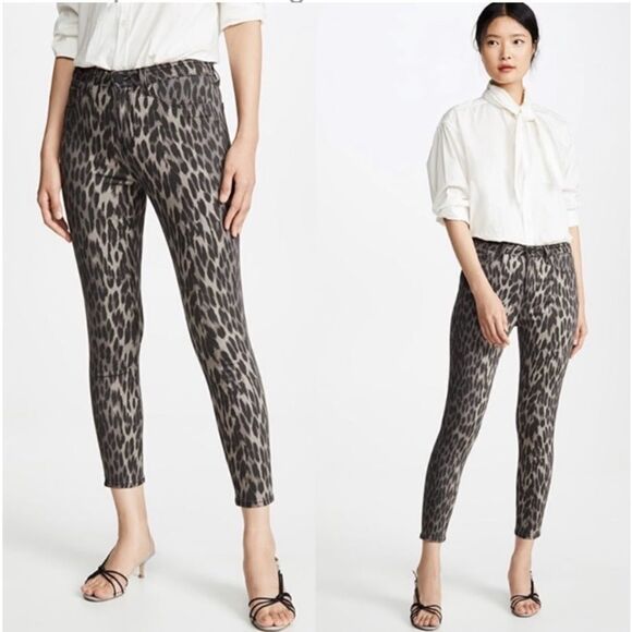 L’ Agence Andrea High Rise Animal Print Skinny Jeans Size 25 - Picture 1 of 13
